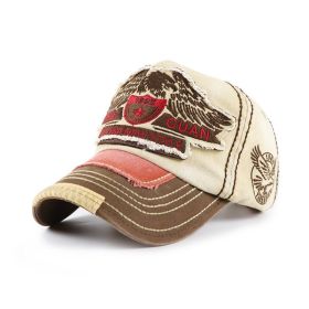 Wash and make old sun protection baseball cap (Option: Coffee-58cm)