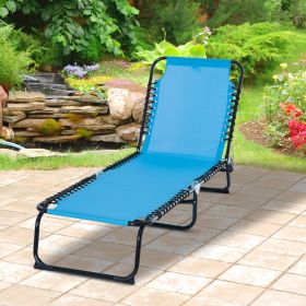 Foldable Chaise Lounge (Option: Light Blue-750x150x610 mm)