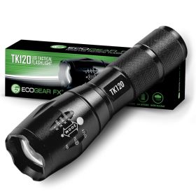 TK120 LED Tactical Flashlights with Strobe (size: 1-Pack)